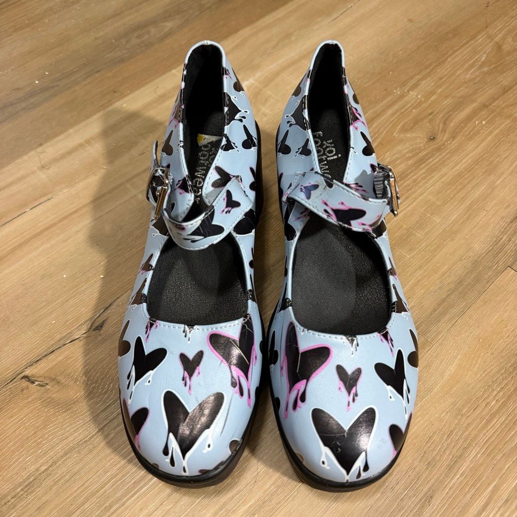 Koi Footwear Chunky Mary Jane Platform Shoes Sz 6 Blue Pink Alt Pink Pastel Goth — image 2 of 7